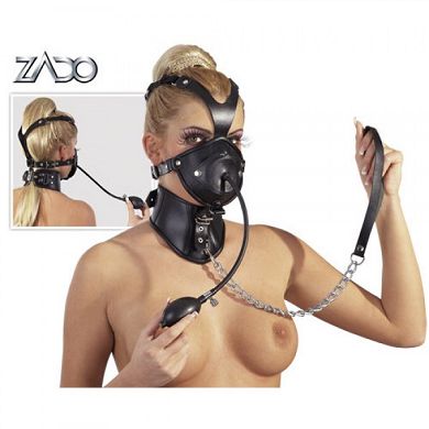 Leder-Kopfmaske NoWay