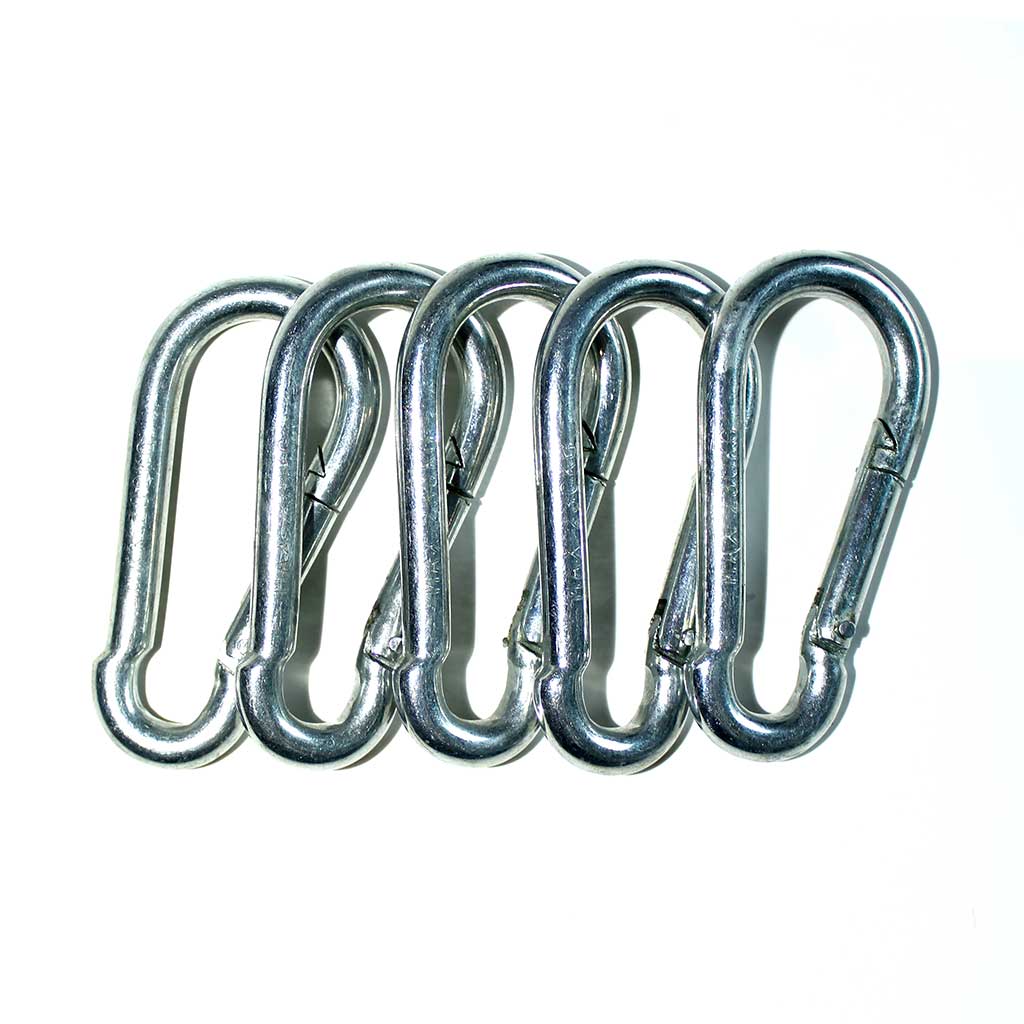 5 Deluxe Karabinerhaken 8cm