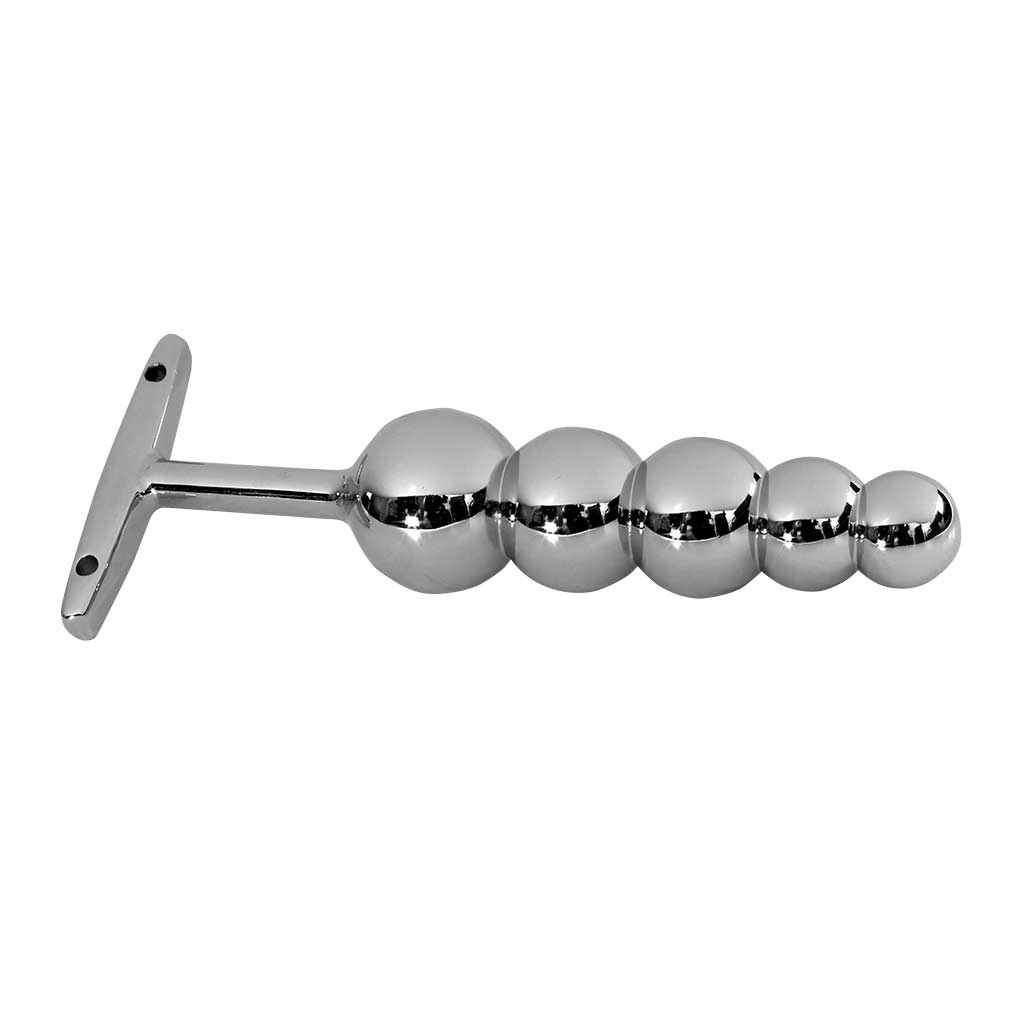 Silberner Buttplug 16 x 3,3cm aus Metall