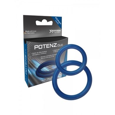 POTENZduo L: Penisringe-Set, blau