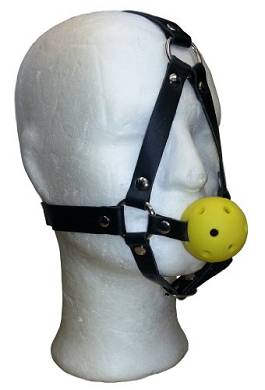 bondage_harness_leder_ball_mund_knebel_mit_gelben_