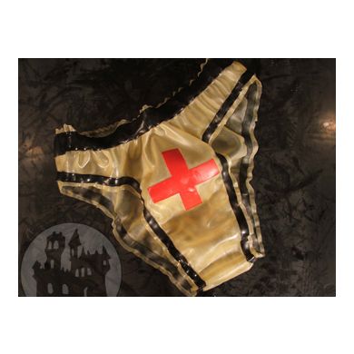 Latex Schwestern-Slip ouvert