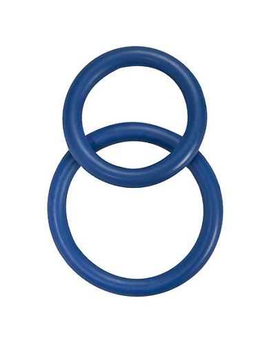 POTENZduo M: Penisringe-Set, blau