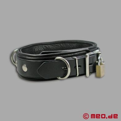 Abschliebares Bondage Lederhalsband - Halsband mit Schloss