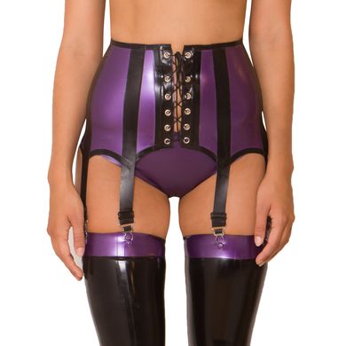 Latex Strapsgrtel lila