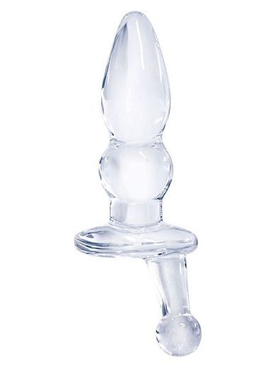 Buttman Viewable Glass Plug Doubler: Analplug, transparent