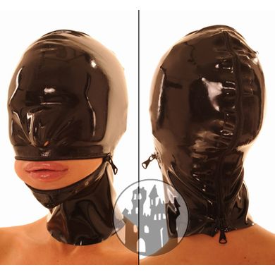Latexmaske mit Reiverschluss