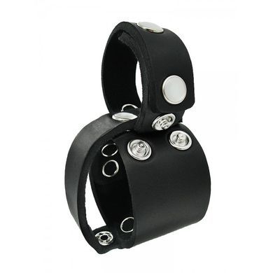 Master Series Hodenstretcher mit Penisring, schwarz