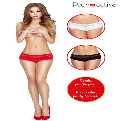 3er Pack Panty mit Rschen