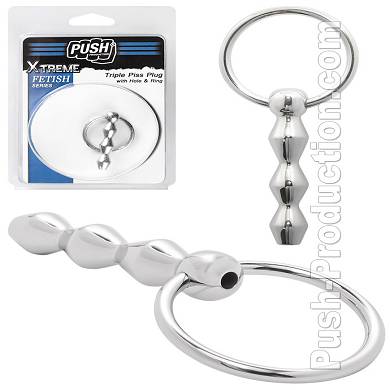 push-xtreme-fetish-triple-piss-plug-with-hole--ring