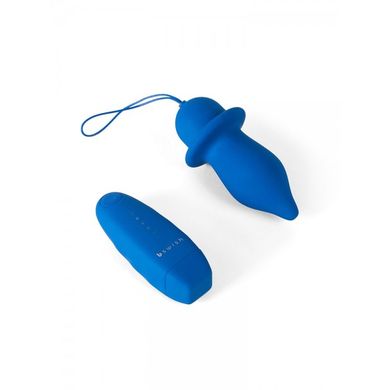 B Swish Bfilled: Vibro-Plug mit Fernbedienung, blau