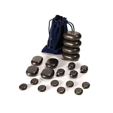 Hot Stone Set von TAOline. 20 Basalt Massagesteine. Einsteiger-Set
