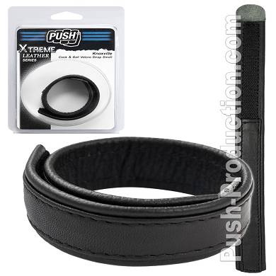 push-xtreme-leather-knoxville-cock--ball-velcro-strap-small