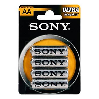 Sony SUM-3 NUB 1.5V Zink-Chlorid Mignon Batterie. AA/R6. 4er Pack