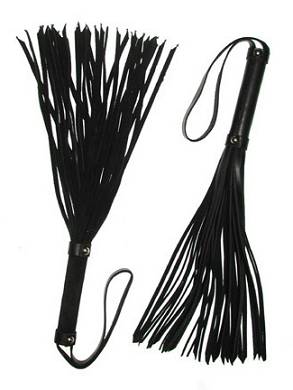 Leder Peitsche m. 18 Riemen