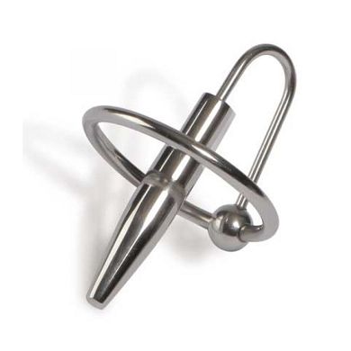 Edelstahl Penis Plug mit Eichelring