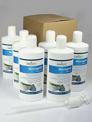 Massageöl neutral 6 x 1 Liter plus Dosierpumpe