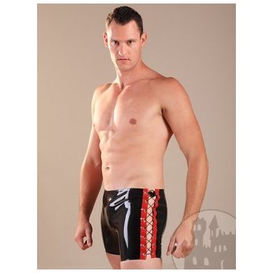 latex-shorts-mit-farbiger-schnrung