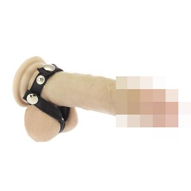 Penisband aus Leder mit Druckknpfen