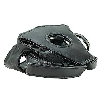 LUX FETISH Patent Leather Strap-on Geschirr schwarz