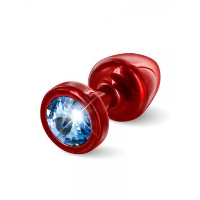 Diogol Buttplug Anni Round: Analplug (25mm), rot/blau