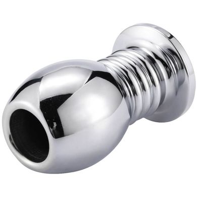 7,2 x 3,9 cm Zenn Open Buttplug Long Style silver - Tunnelplug