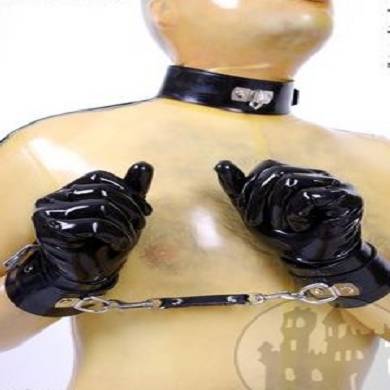 Latex Mnnerhalsfessel