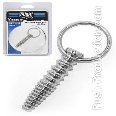 push-xtreme-fetish-conic-screw-penis-plug-with-ring