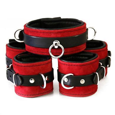 set-aus-velourleder-rot