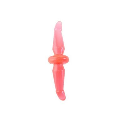 Doppeldildo blau Ø 2.5 -4.1cm. 24.7 cm lang. transparent