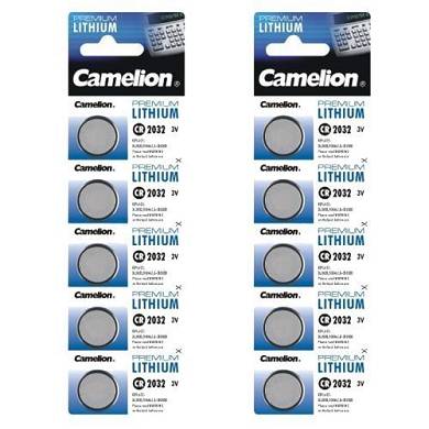 Camelion 10-er Pack Lithium Knopfzelle 3 V. DL2032/5004LC CR2032