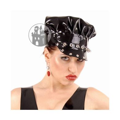 Latex Mtze mit Ziernieten