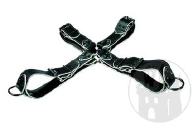 echtlederharness-schwarz-wei