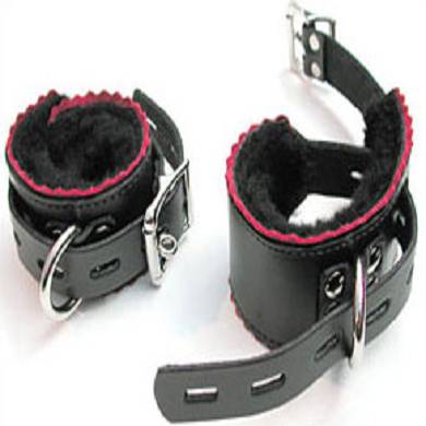 Leder Handfesseln mit Fleecefutter
