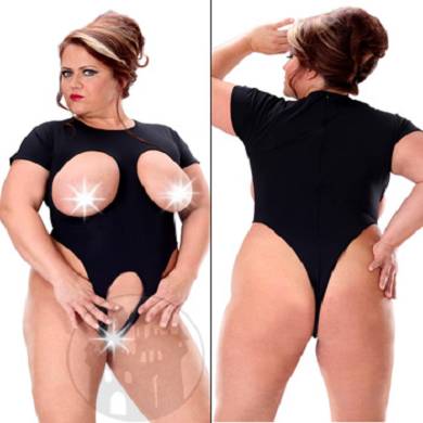 Stretchbody ouvert und busenfrei Queensize
