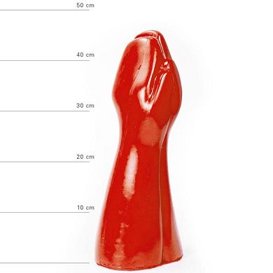All Red Big Prank Fistingdildo, 39 x 16 cm