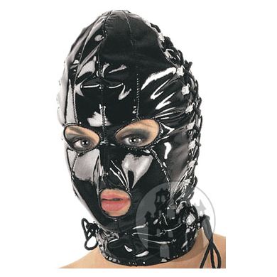 Lack Damen Maske mit Reiverschluss