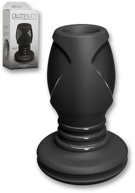 10,5 x 5,2 cm Plug Doc Johnson Platinum Silicone The Stretch medium black