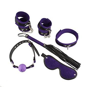 Erotic Fashion Velcro Set Einsteiger-Set 6 Stück. lila 100 Prozent Nylon Verstellbar.
