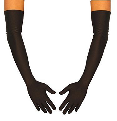 jowiha&reg; Lange Satinhandschuhe in Schwarz Rot oder Wei&szlig; Einheitsgr&ouml;&szlig;e 