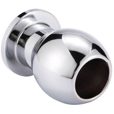 7,5 x 5 cm Zenn Open Buttplug large silver - Tunnelplug