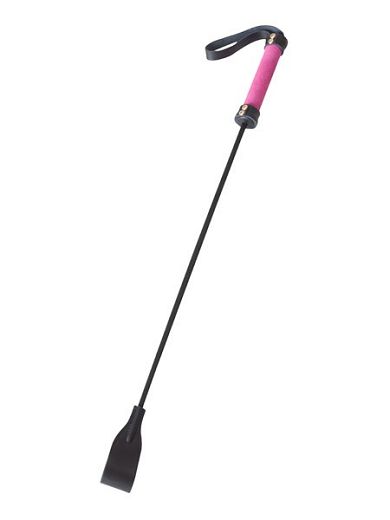 kunststoff-gerte_mit_lederspitze_pinkschwarz