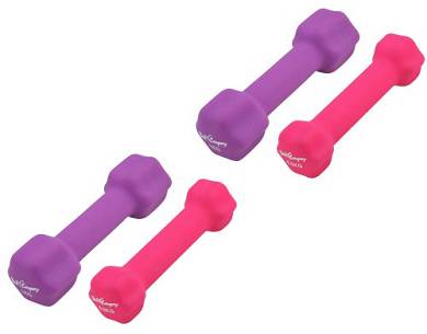 3Kg (2x0.5. 2x1) Neopren Gymnastik Hanteln Gewichte Hantel-Set Kurzhantel