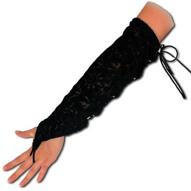 Armstulpen aus Samt - halblang