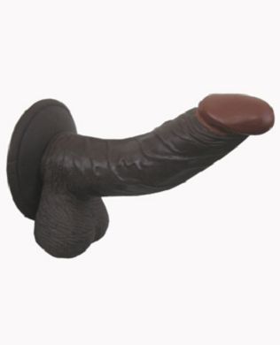 15 x 3,5 cm Wall Mounter Dildo brown