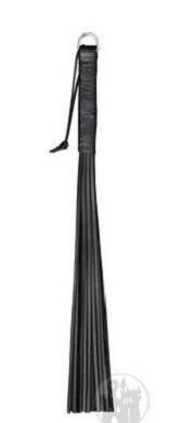 Leder Peitsche schwarz m. 16 Riemen