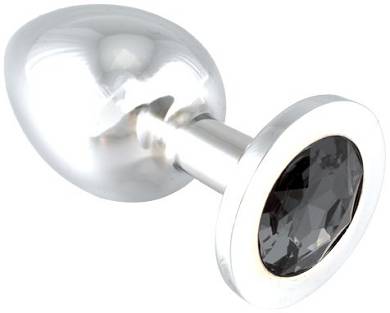 Erotic Fashion Analplug. Metall. Silber sowie Schwarz Metall 9.7 cm lang. 1er-Pack (1 x 1 
