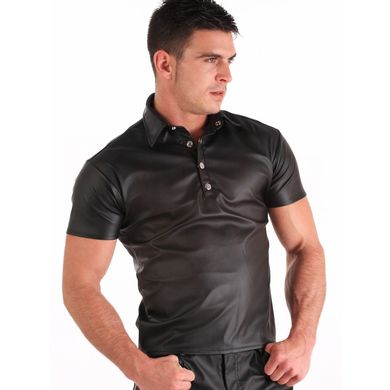 kunstleder-poloshirt