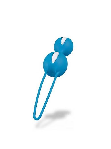 Fun Factory Smartballs Duo: Liebeskugeln, white/neon turquoise