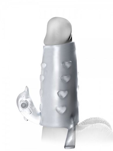 Fantasy X-Tensions Deluxe Vibrating Enhancer: Vibro-Penismanschette, transparent